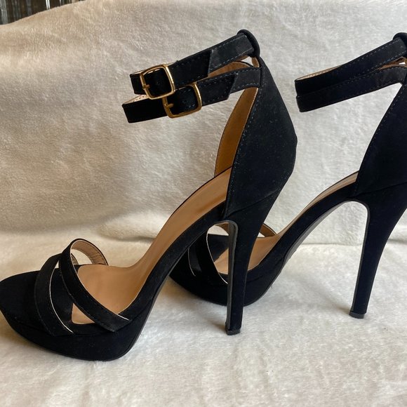 Black Strappy Heels - Picture 8 of 9